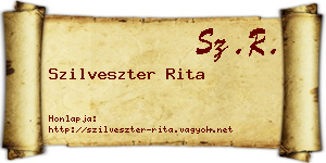 Szilveszter Rita névjegykártya